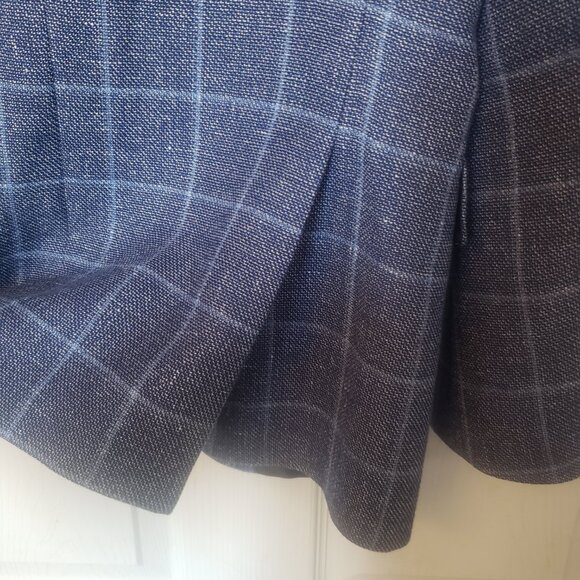 Hugo Boss Genius Blue Plaid Wool Sport Coat Slim Fit size 38R - Picture 8 of 16